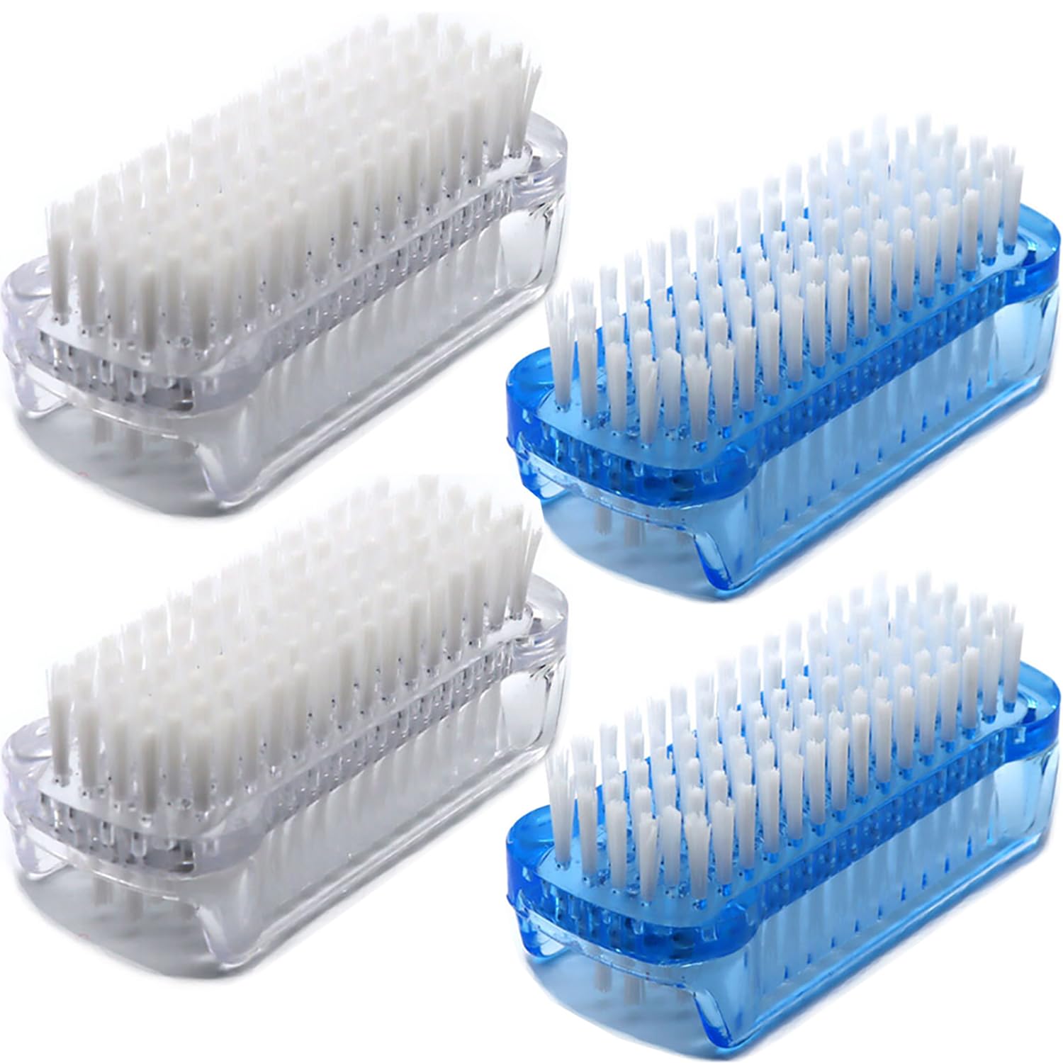 Cepillo Xjinmin doble cara azul para limpieza profunda de uñas y piel