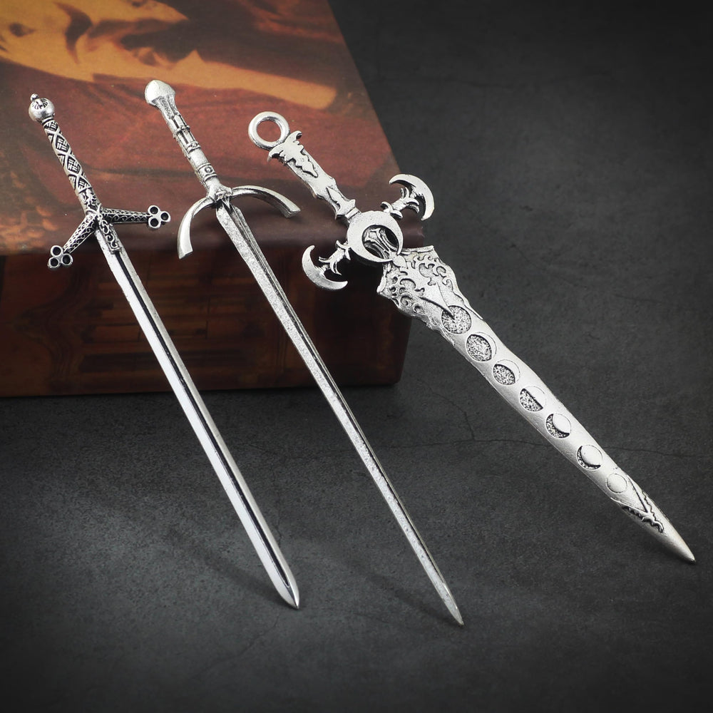 XJYHDY juego de tres horquillas en espadas, regalo único para amantes de la moda gótica.