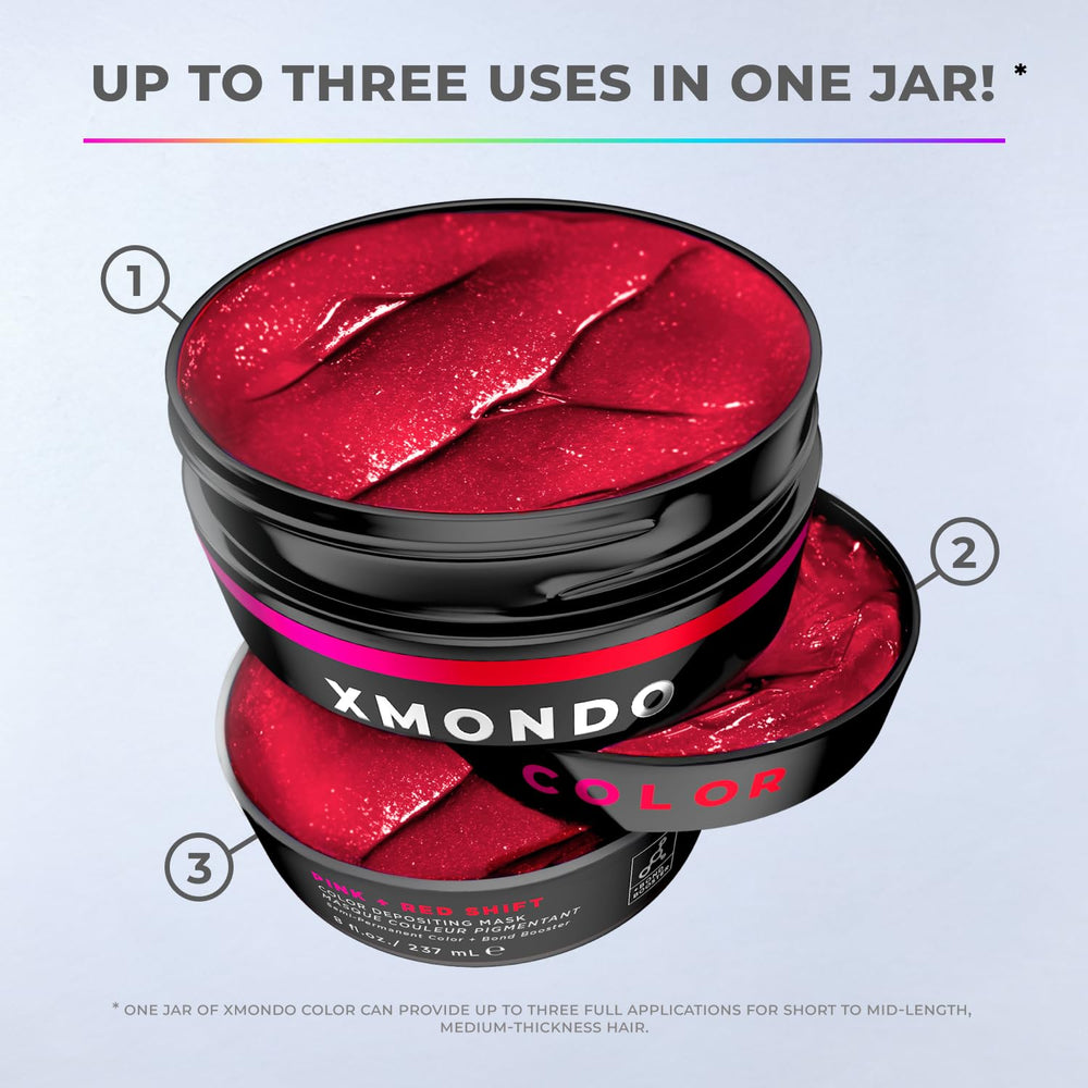 XMONDO Mascara realza brillo en cabello rubio iluminado.