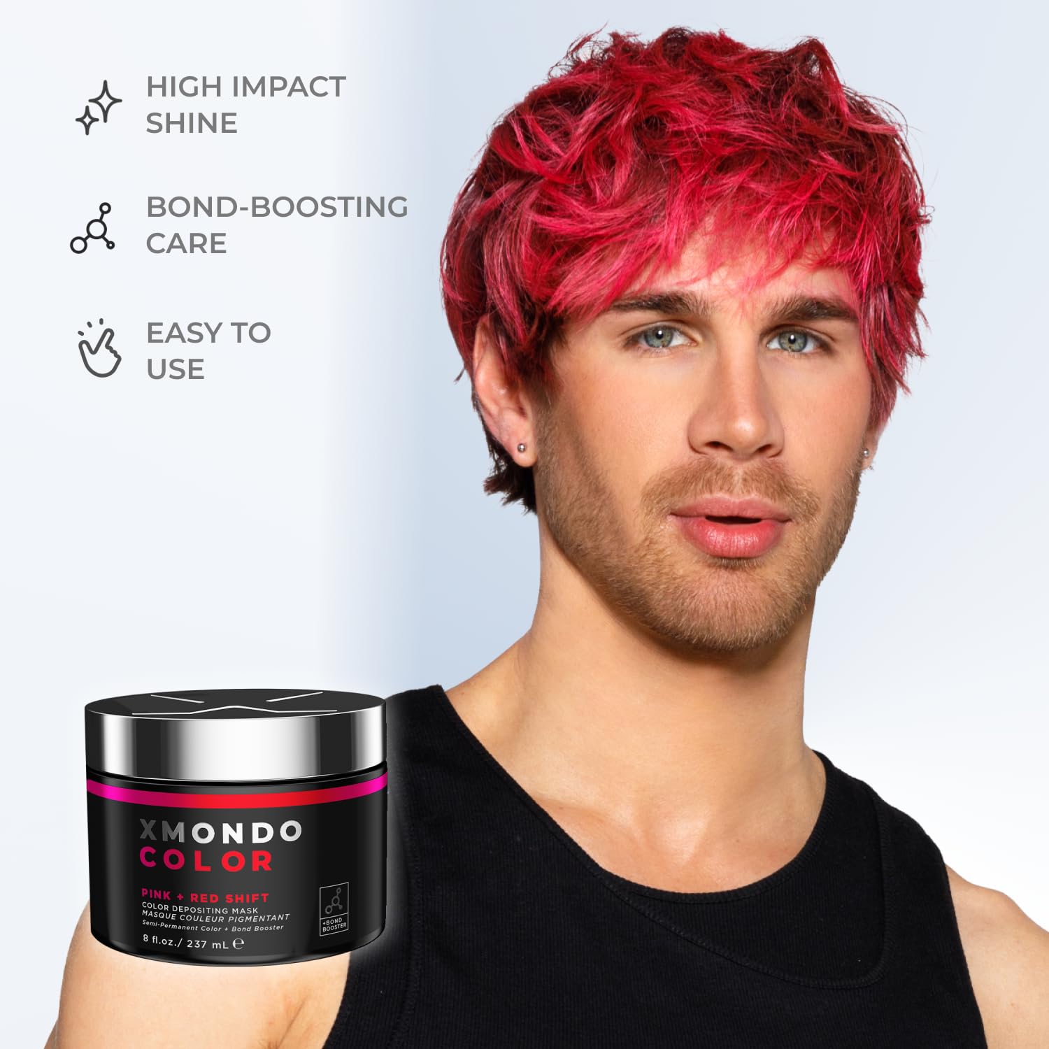 XMONDO Mascara se enjuaga con agua fría para fijar color.