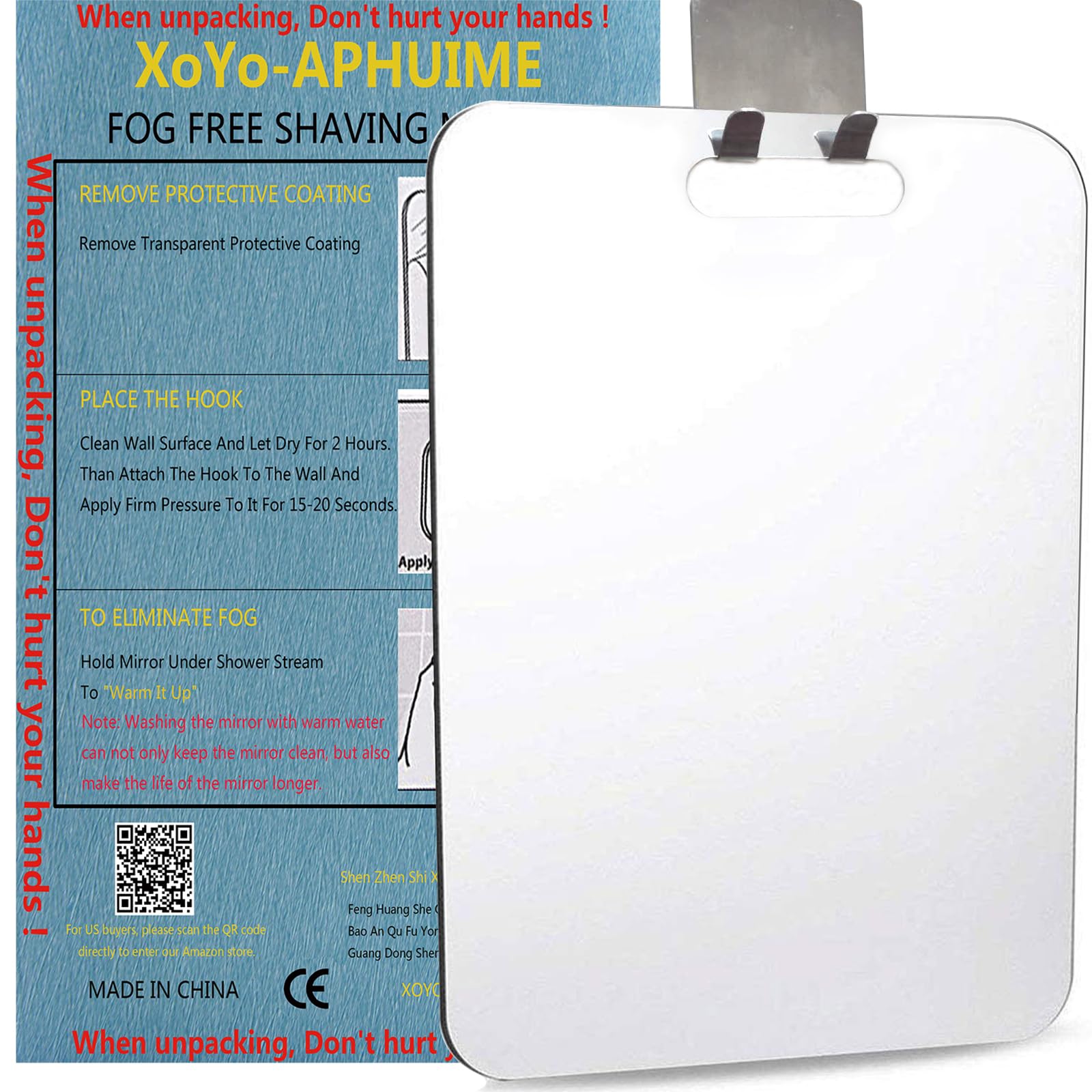 Espejo XoYo APHUIME resistente a impactos para uso diario.