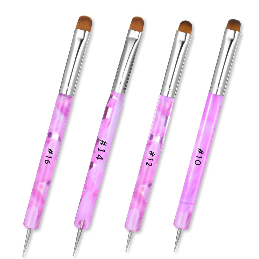 Xthrotsenk juego de brochas uñas doble cabeza para diseños detallados