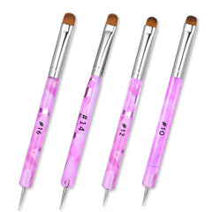 Xthrotsenk juego de brochas uñas doble cabeza para diseños detallados