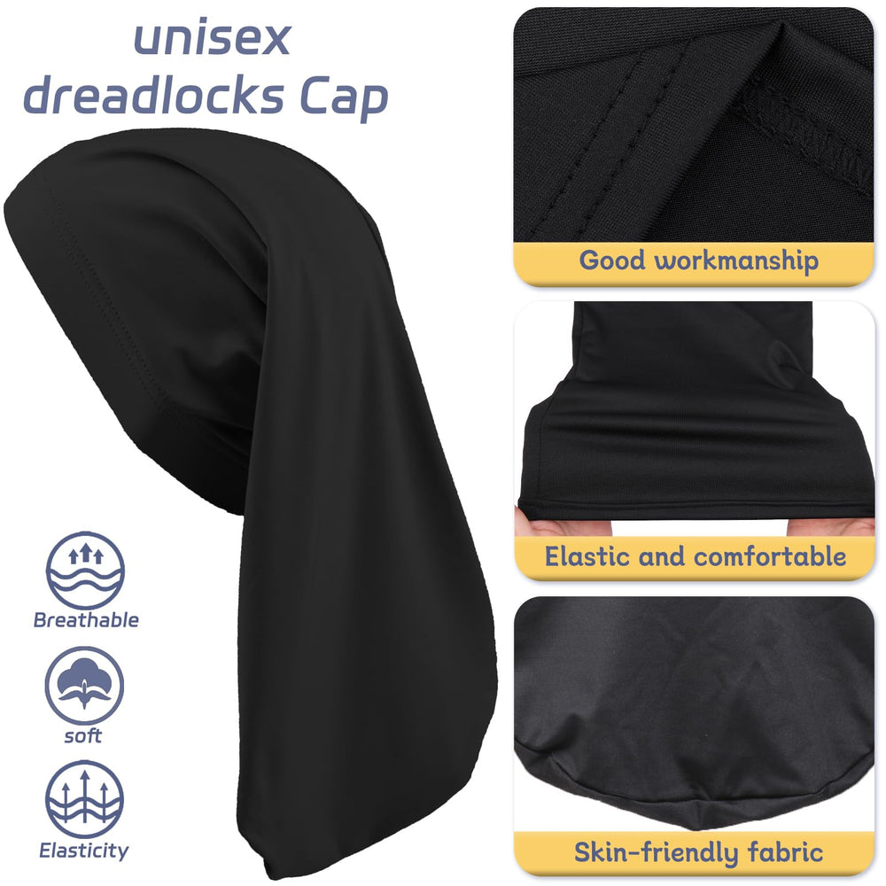 XTREND gorro ducha dreadlocks negro práctico para baño diario