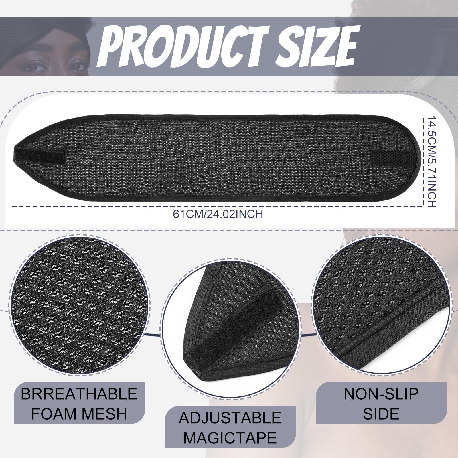 Xuhal wrap de malla para cabello, negro elegante que combina con cualquier estilo.