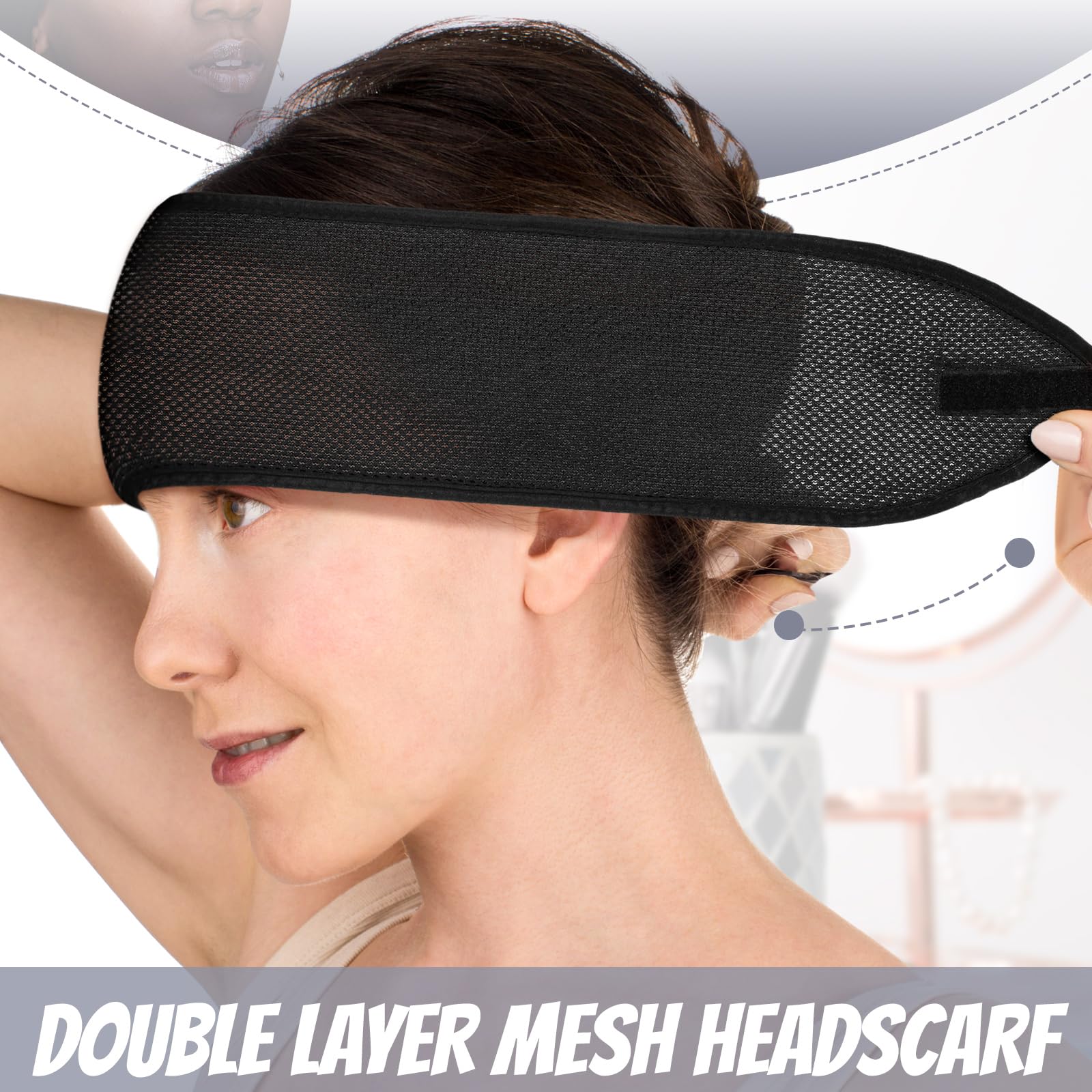 Xuhal wrap de malla para cabello, uso diario para fijar peinado sin marcas.