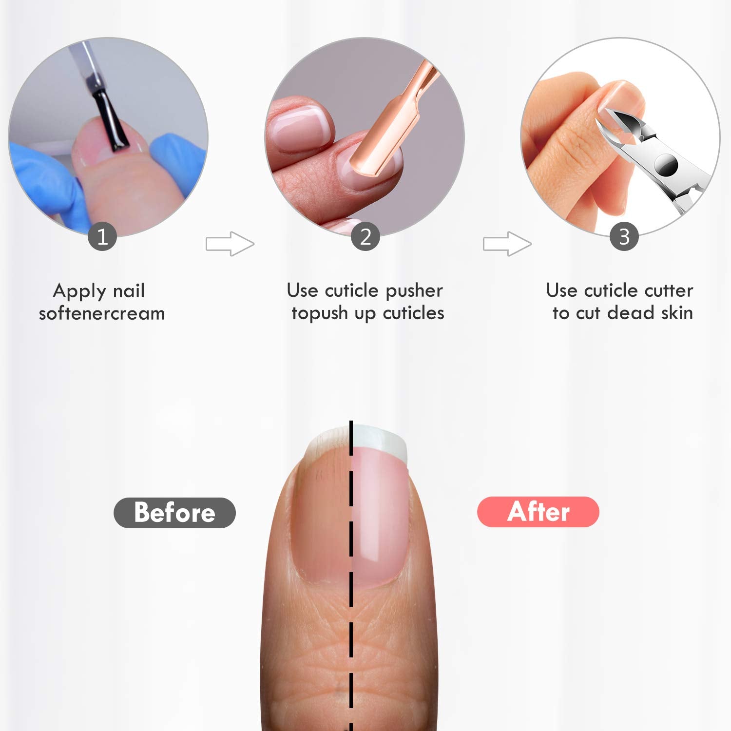 XUNXMAS raspador triangular para esmalte retira gel y limpia bordes