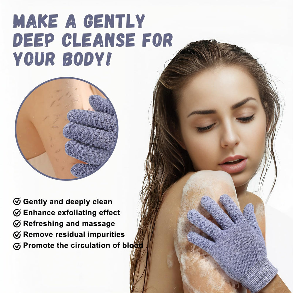 Guante exfoliante xvxvttxvv, lado granulado para piel áspera