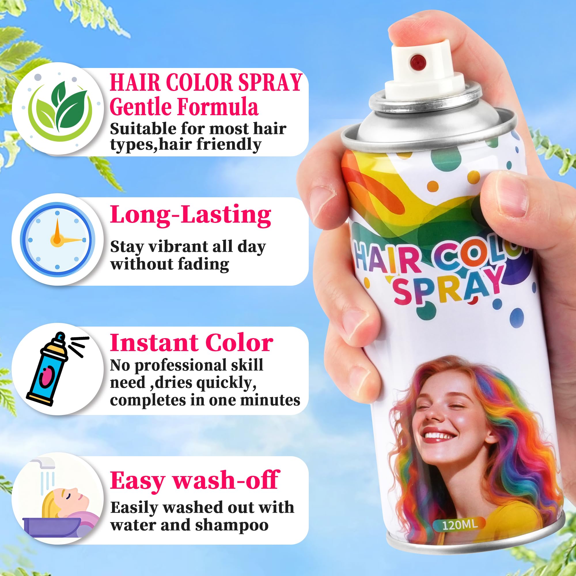 Sin residuos pegajosos: spray verde de Yabacado para cabello