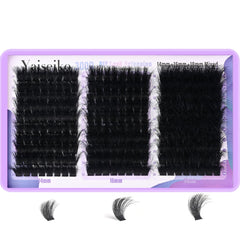 Yaiseiko Lash Clusters 14mm-16mm-18mm lengths for versatile daily looks at home.