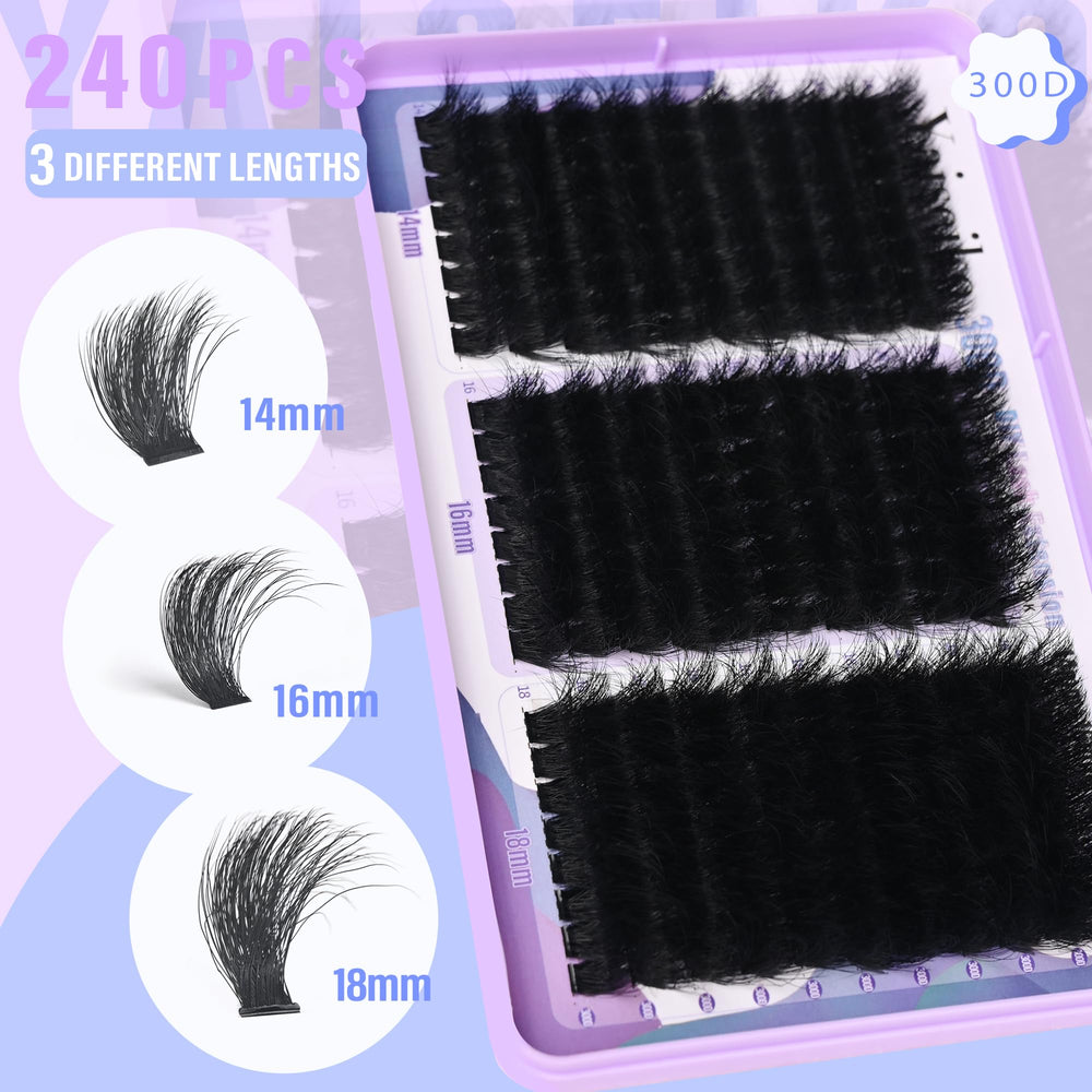 Yaiseiko Lash Clusters D-Curl lift eyes with dramatic definition and lightweight wear.