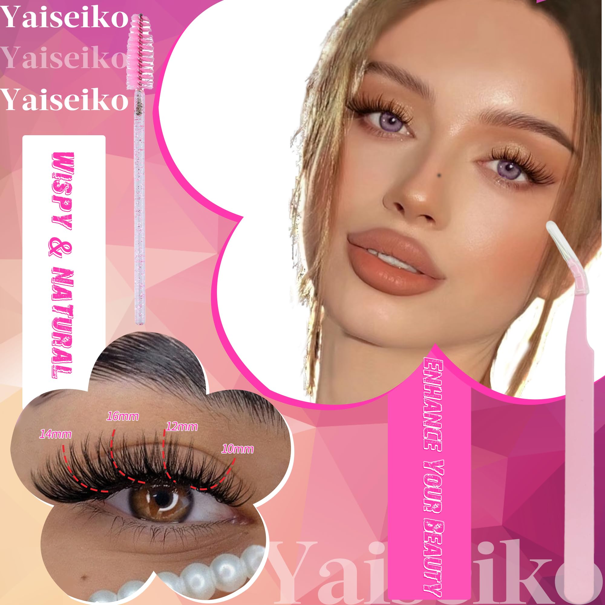 Yaiseiko pestanas autoadhesivas sin residuos para maquillaje limpio