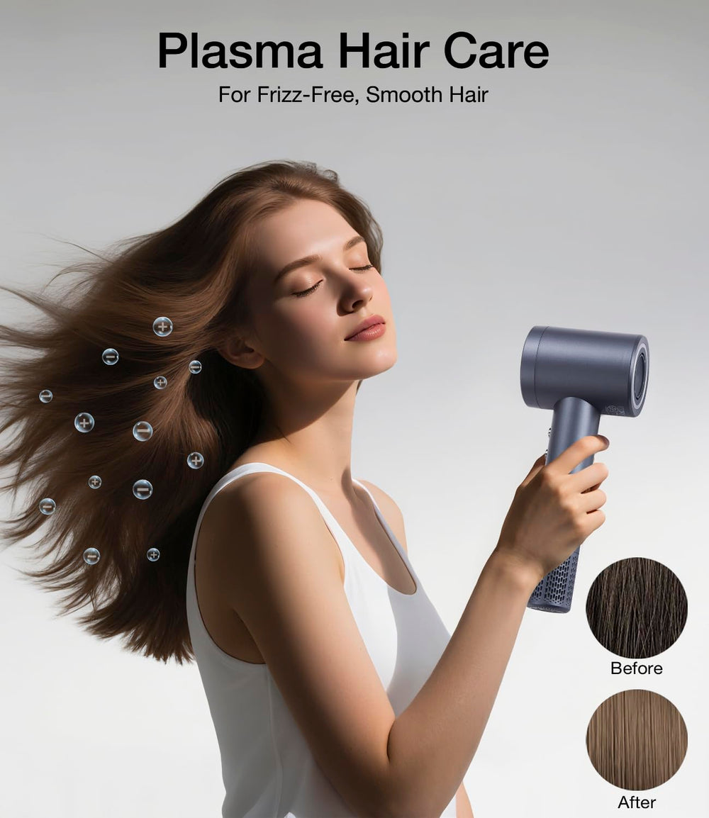 Tecnología plasma de YALICE para reducir frizz y brillo.