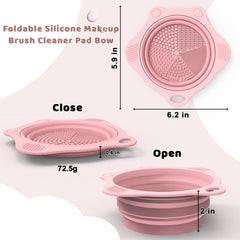 YalsFTY diseño compacto para limpieza rápida de brochas rosa