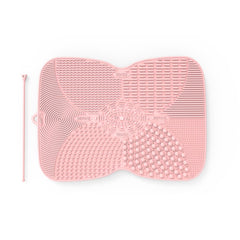 YalsFTY almohadilla de silicona para brochas con ventosa rosa, limpieza suave y segura