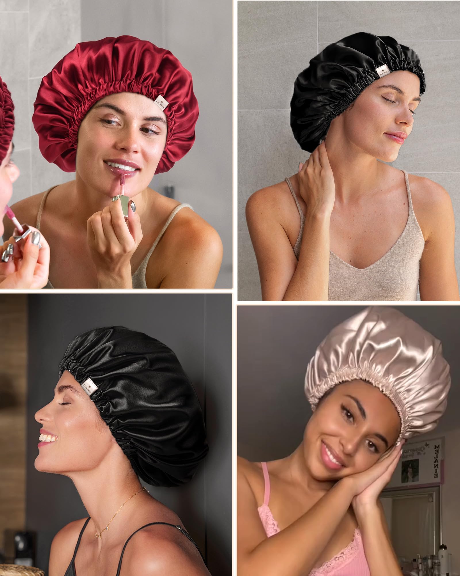 YANIBEST Bonete satín diseño elegante para mujeres y hombres.
