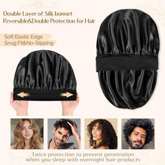 Gorro satén YANIBEST con ajuste elástico para estilo cómodo.