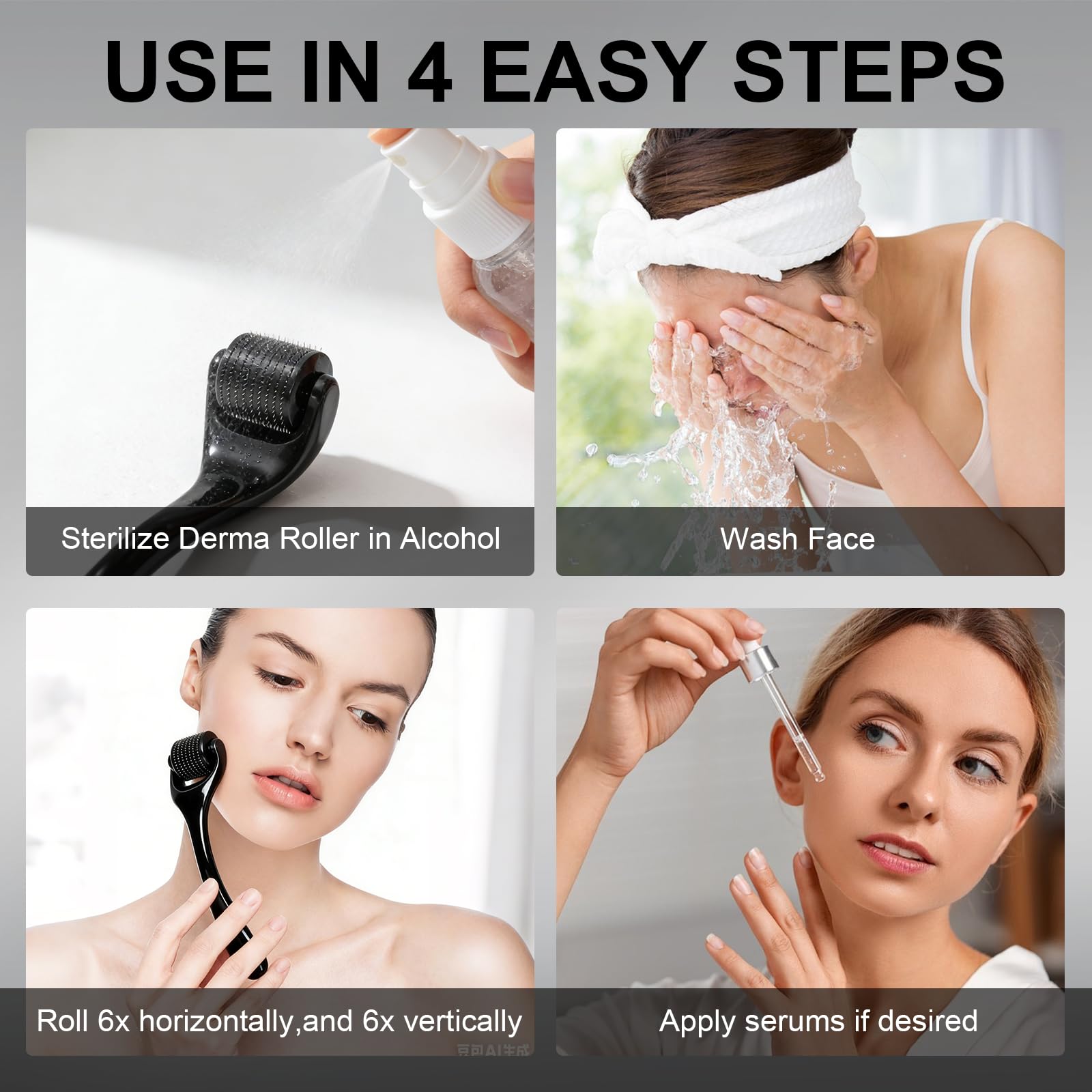 YANVIPERISK Derma Roller 540 uso doméstico sencillo y seguro