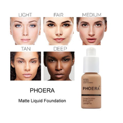 Yaper PHOERA Foundation tono 104 Marfil Cálido para tez uniforme
