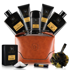 Bolsa de aseo de cuero Yard House, ideal para viaje y uso diario
