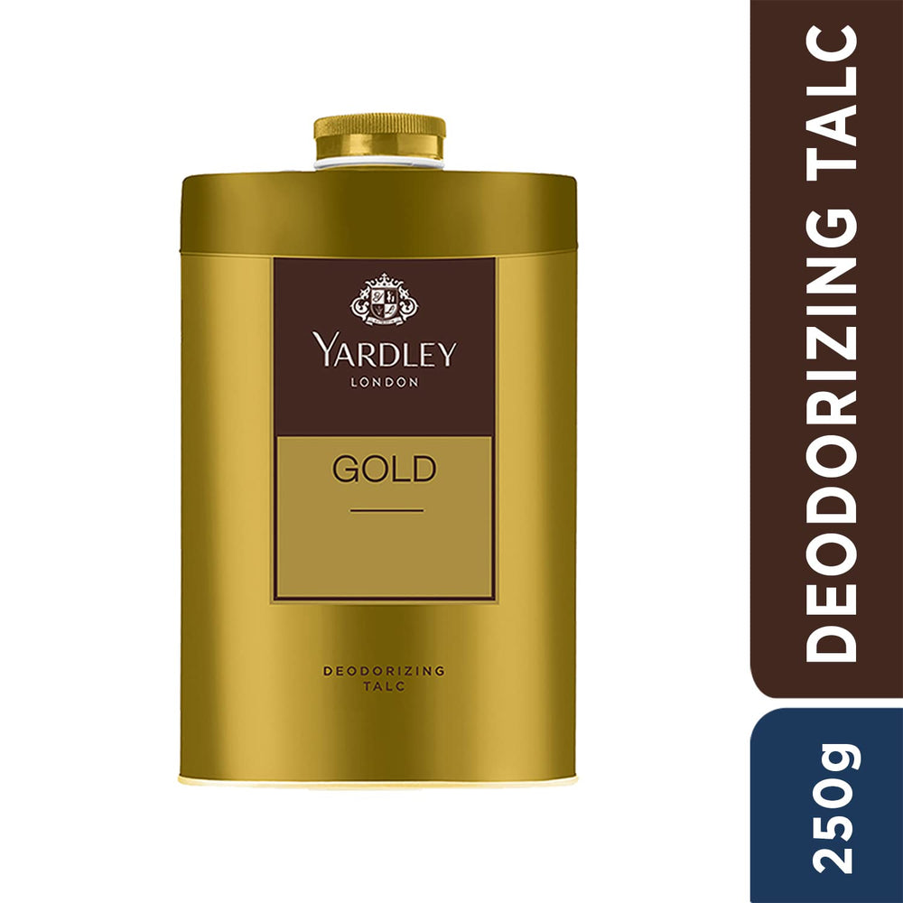 Textura suave de Yardley London Gold Talco para aplicación cómoda.