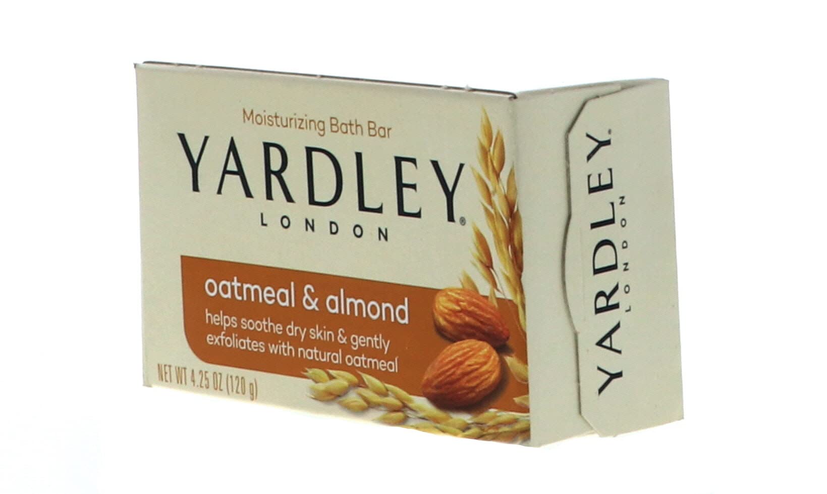 Jabón Yardley set de tres barras, imagen que destaca su empaque compacto.