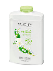 Yardley Lily del Valle talco perfumado: uso diario para mantener la piel fresca.