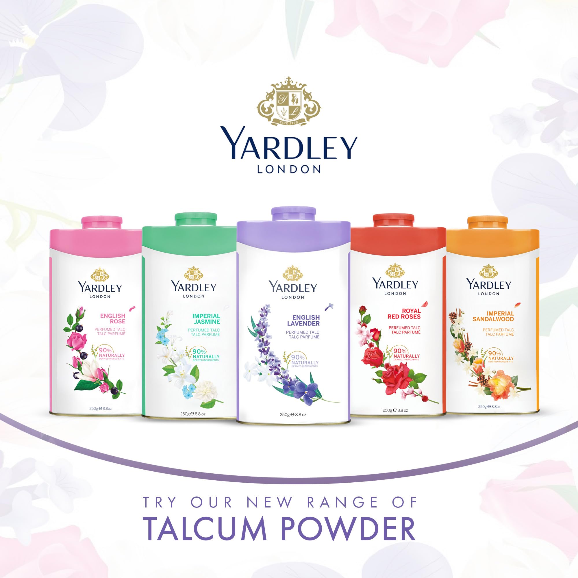 Envase de lujo Yardley Rosa ofrece experiencia perfumada.