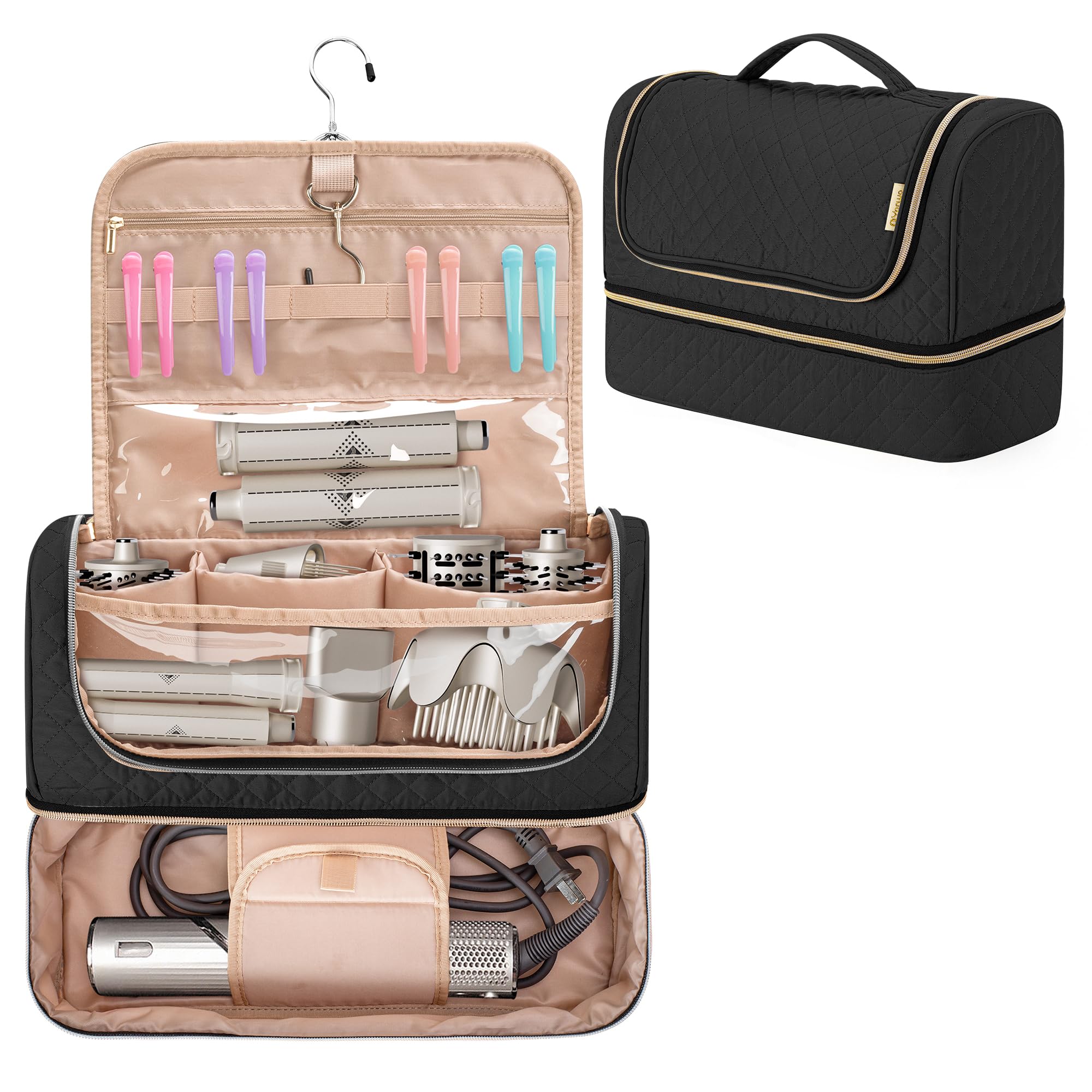 Yarwo large airwrap storage bag for Shark FlexStyle with secure compartments.