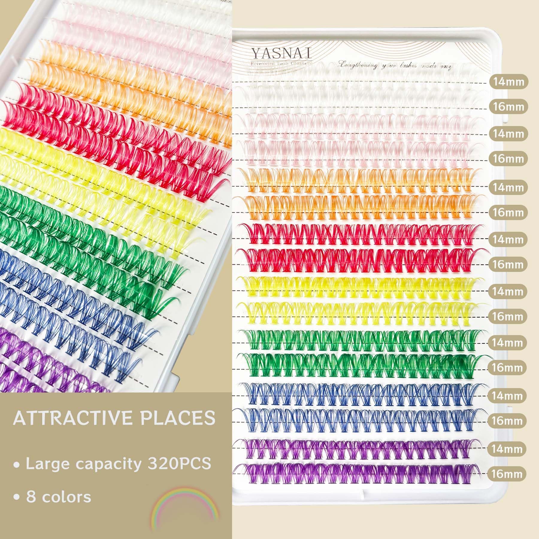 Conjunto de 320 piezas de YASNAI para crear pestañas personalizadas.