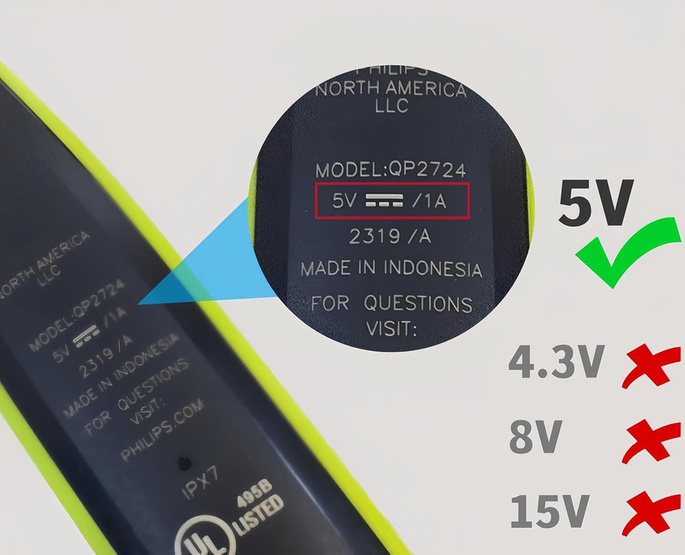 Cable YBQZJSLY compatible Philips OneBlade, uso diario cómodo.