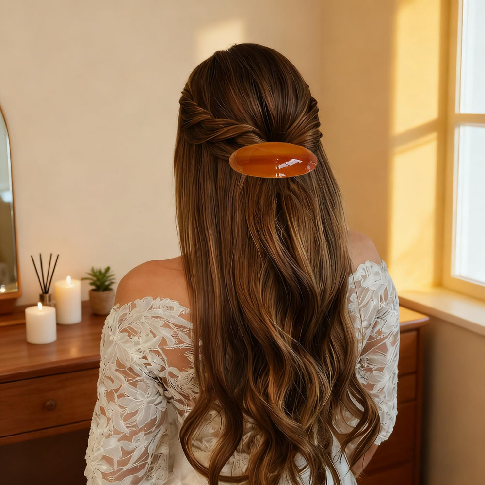 Pasador acetato YCKXXL, diseño vintage para looks elegantes de ocasión.