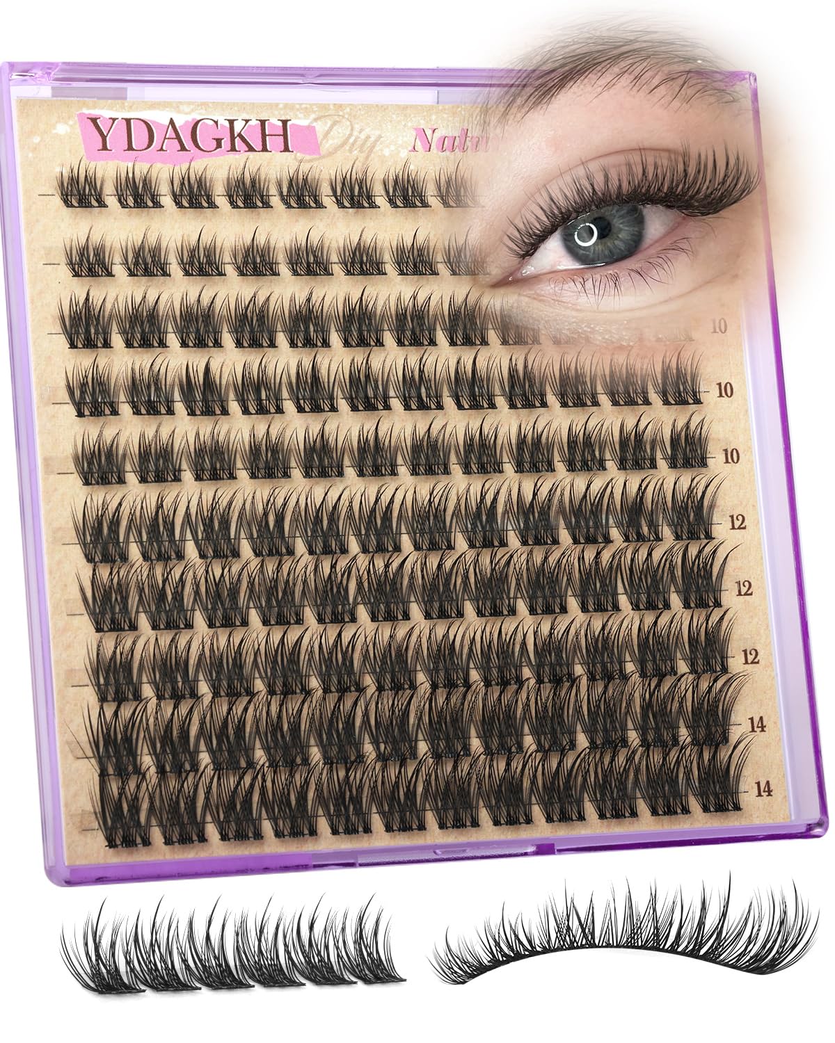YDAGKH racimos cortos 8 mm para un look natural.