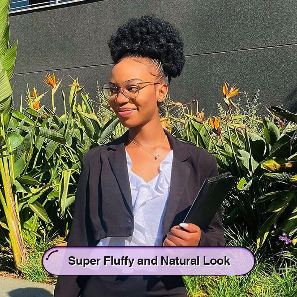 YEAME Afro Puff: textura suave para un peinado ligero y natural.