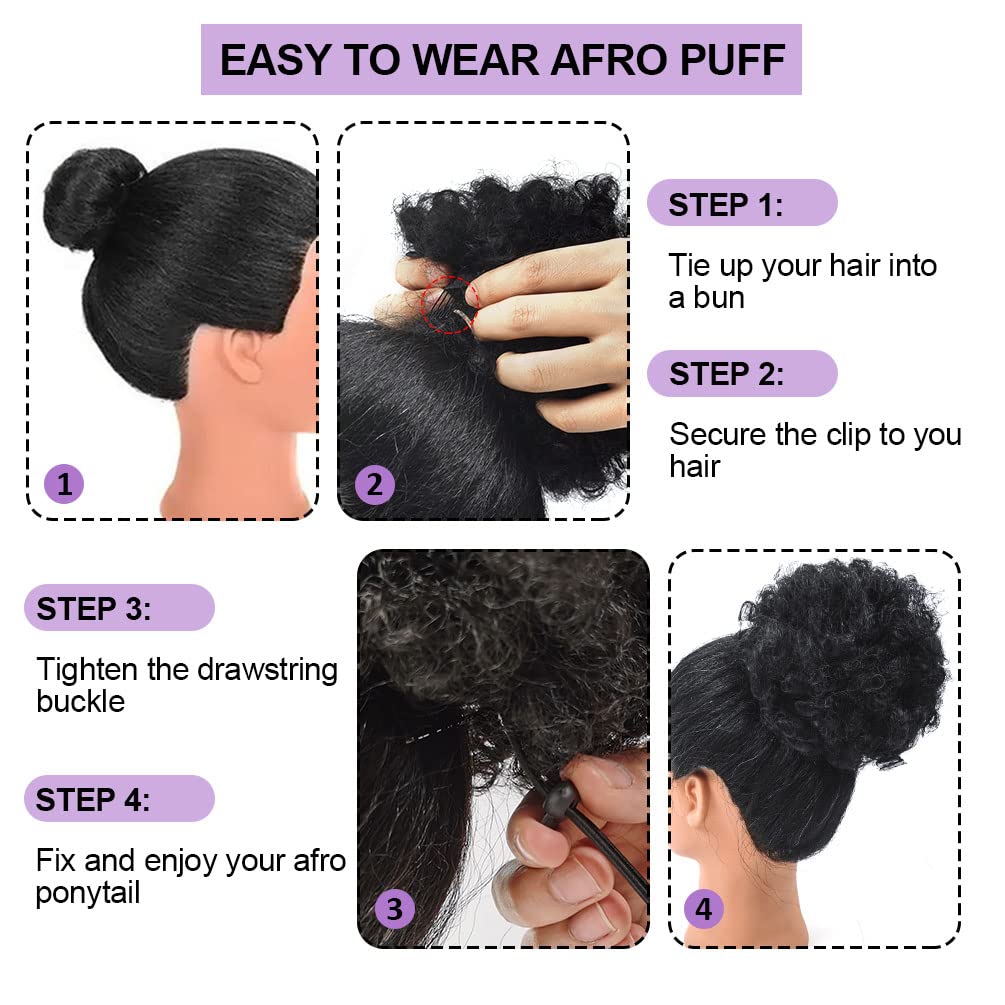 YEAME Afro Puff: uso diario cómodo para mujeres y niñas.