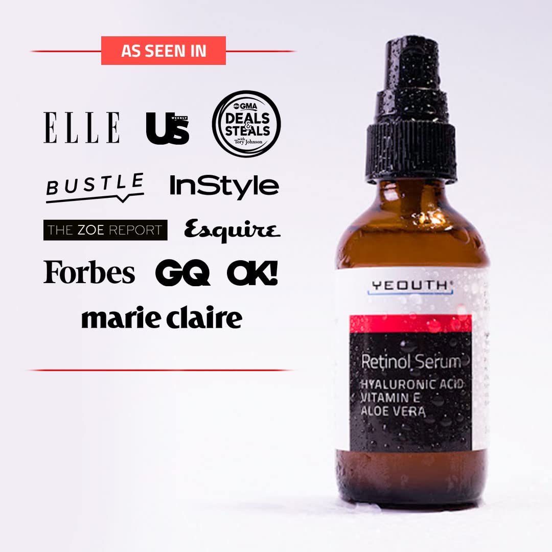 yeouth retinol serum, aplicacion en mano para mejorar la textura de la piel