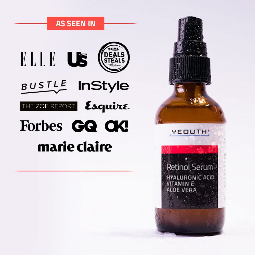 yeouth retinol serum, aplicacion en mano para mejorar la textura de la piel