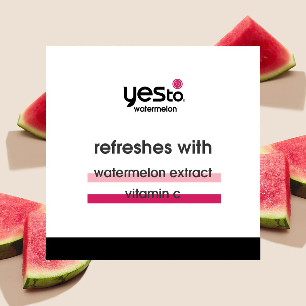 yes to sandia gel textura refrescante para despertar la piel.