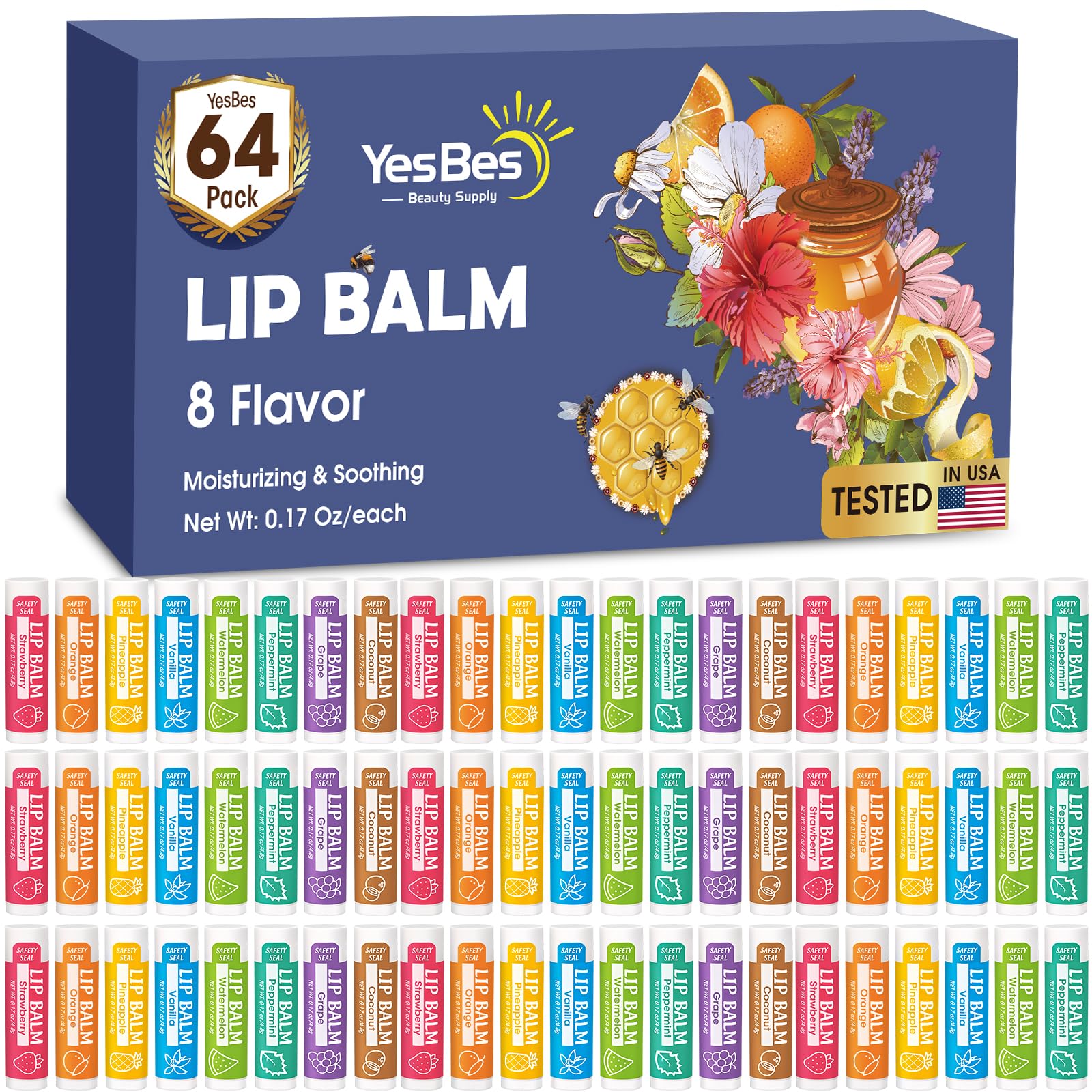 YesBes lip balm vanilla flavor for smooth lips in cold weather