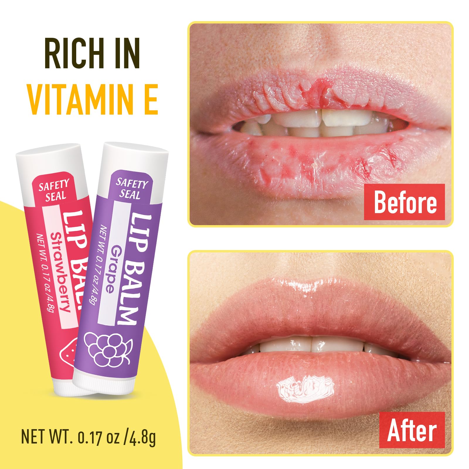 YesBes lip balm watermelon flavor adds light lip care