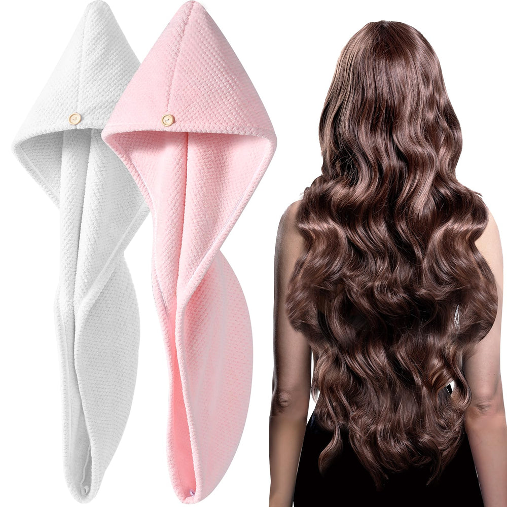 Toalla de microfibra YFONG para cabello: secado rápido y suave tras la ducha.