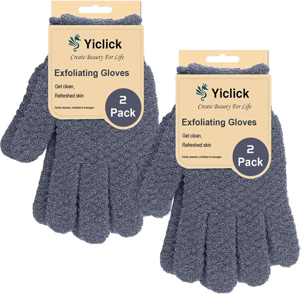 Gants exfoliants Yiclick ensemble 4 pièces pour soin corporel partagé