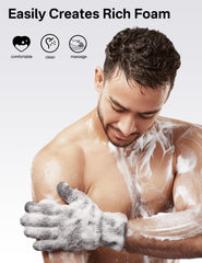 Gants exfoliants Yiclick peau plus lisse après gommage régulier