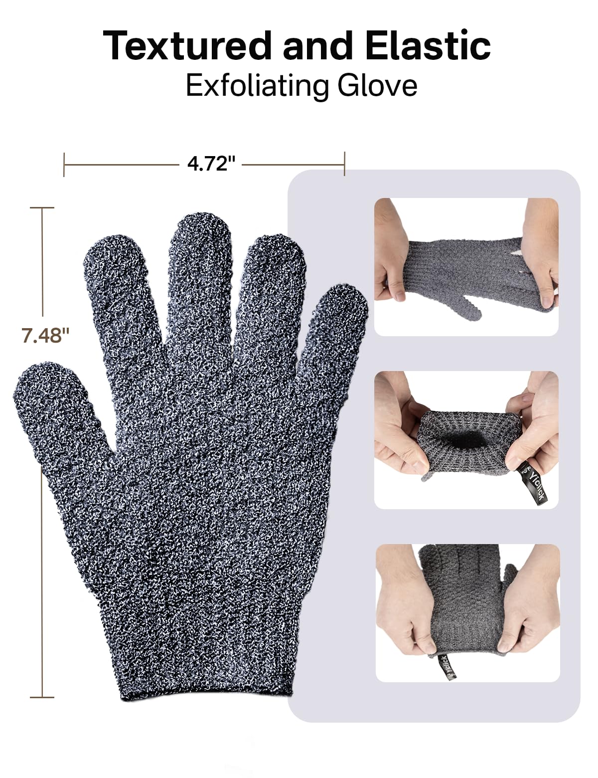 Gants exfoliants Yiclick adaptés à toute la famille