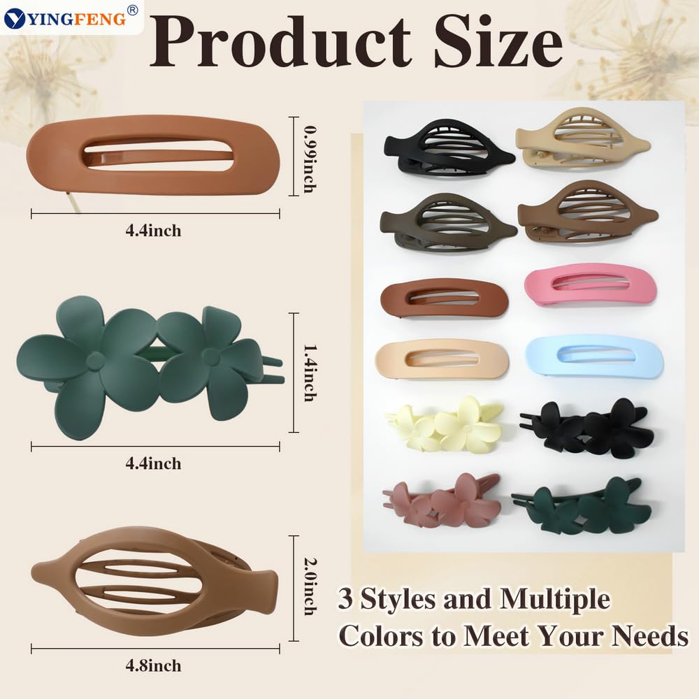 YINGFENG clip planas, tres estilos para looks versátiles.