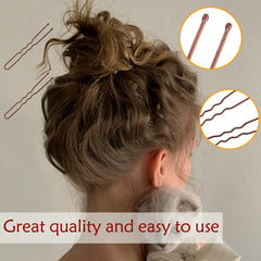 YINGFENG pin-u marrón aplicación fácil para recoger el cabello sin esfuerzos.