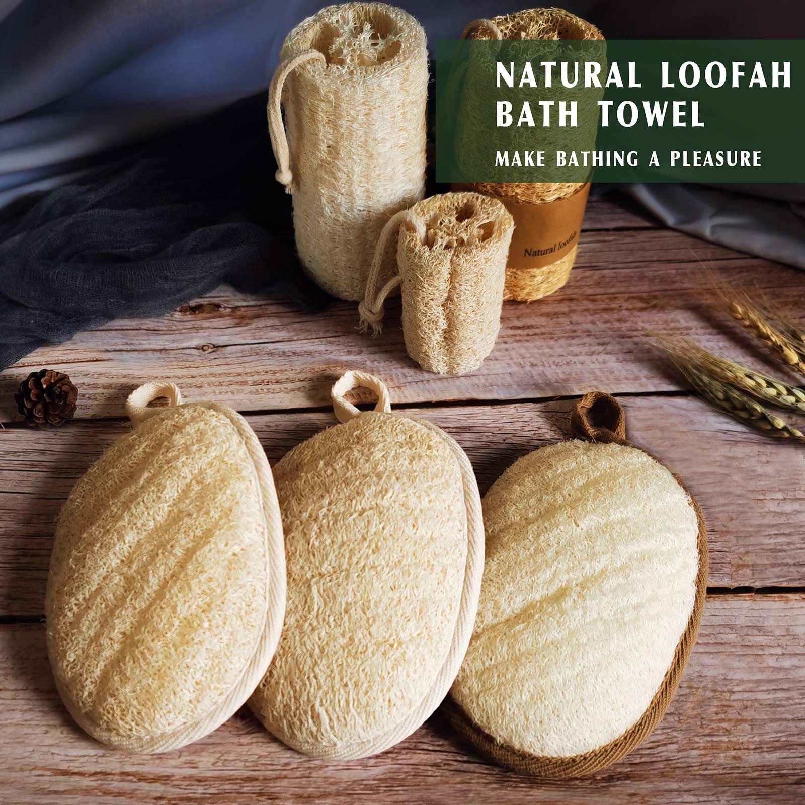 Material biodegradable de YIQINGJIE lufa para baño sostenible.