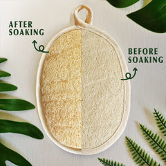 Textura natural de la lufa YIQINGJIE para exfoliar suavemente.
