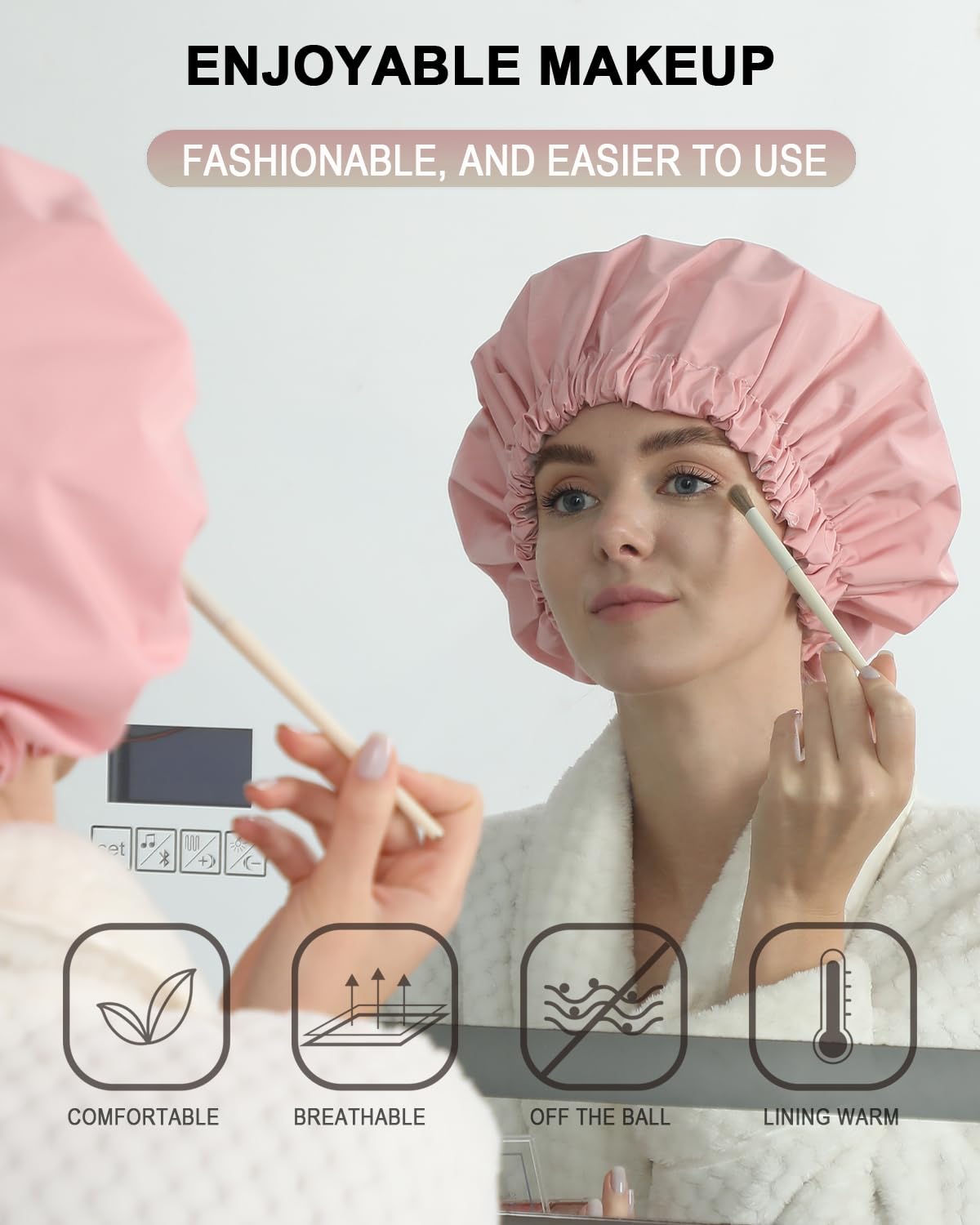 Gorro de ducha YIZIJIZI tamaño extra grande, ideal para cabello grueso.
