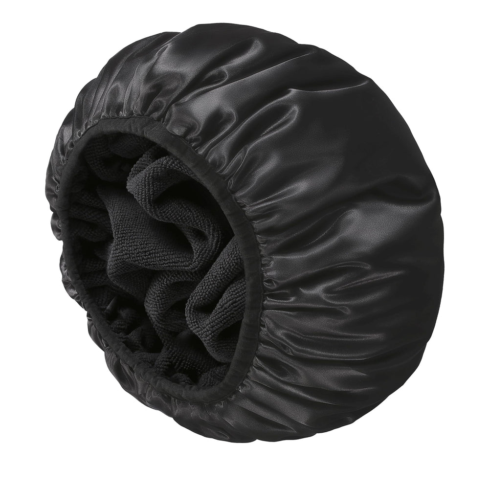 Gorro de ducha YIZIJIZI con interior terry absorbente para cabello mojado